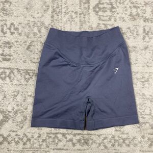 Gymshark Seamless Shorts Womens Evening Blue Athleisure B6A4S Size Medium